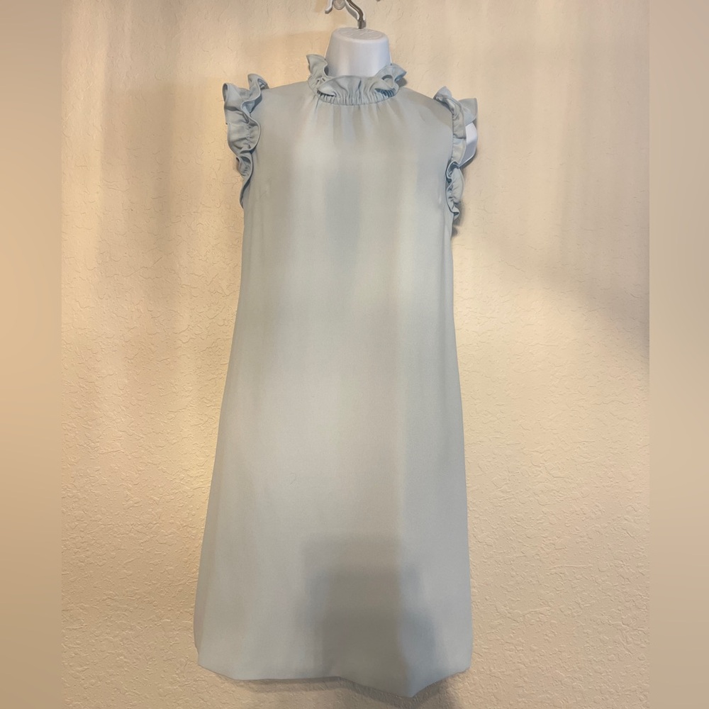 Ted Baker Baby Blue Ruffled Mini Dress